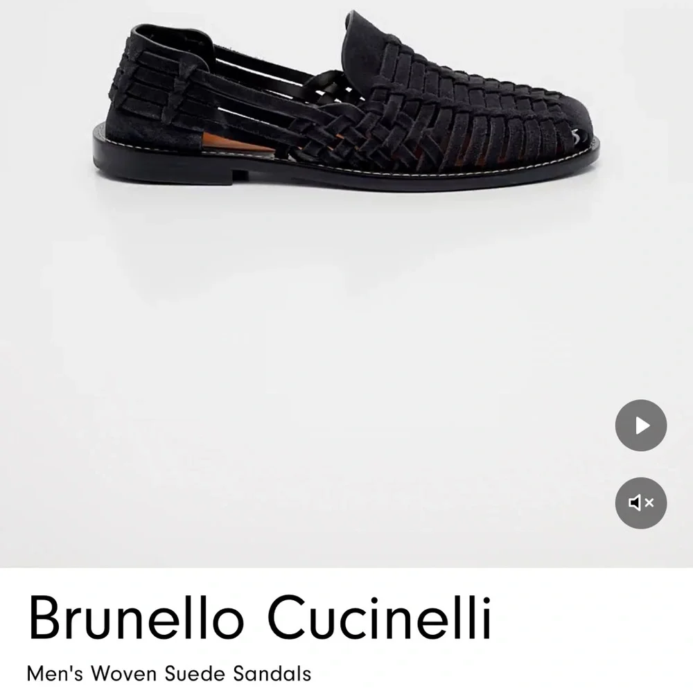 Brunello Cucinelli Dark Blue Woven Loafers - Picture 3 of 4